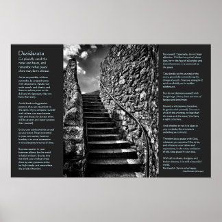 Desiderata on Barbican Steps, Onwards and Upwards Poster