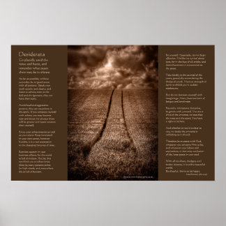 Desiderata on Been and Gone in Sepia Poster
