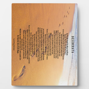 Desiderata on Footprints In The Sand Plaque