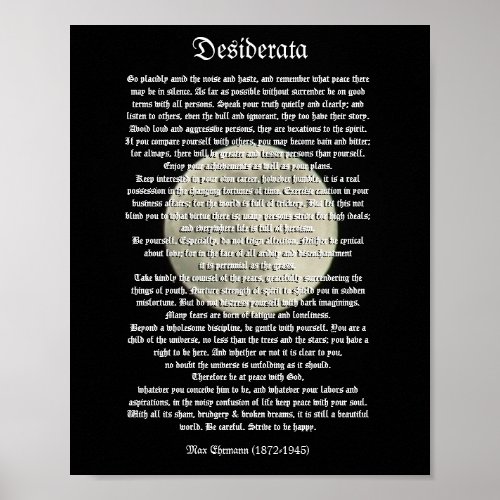 Desiderata on the full moon poster