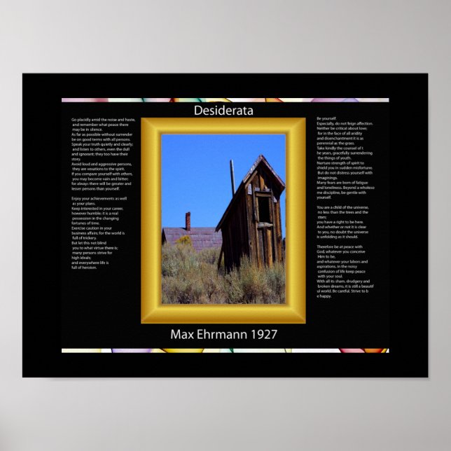 Desiderata Out House Poster (Front)