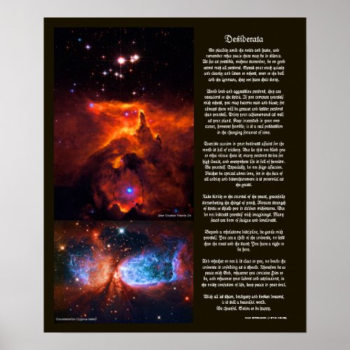 Desiderata _ Outer Space beauty of Universe Stars Poster