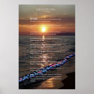DESIDERATA Pacific Sunset Poster