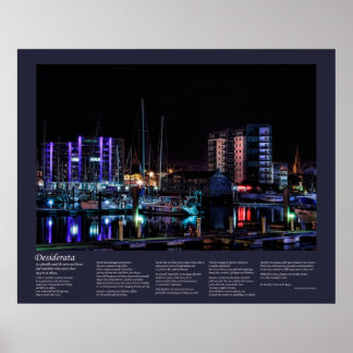 Desiderata - Plymouth Barbican View by Night Poster