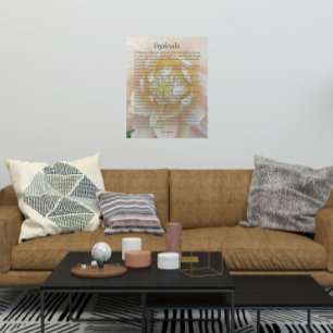 Desiderata Poem Blush Pink Dahlia Bloom Gallery Wrap