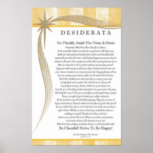 Desiderata Poem by Max Ehrmann Gold Star Designer Poster