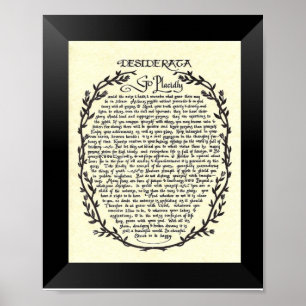 DESIDERATA Poem by Max Ehrmann Poster