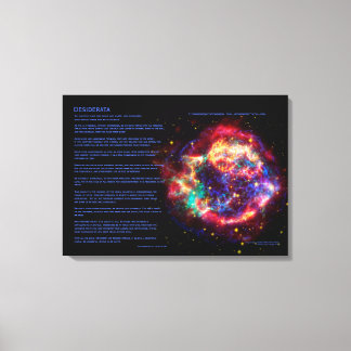 Desiderata Poem, Cassiopeia, Milky Way Supernova Canvas Print