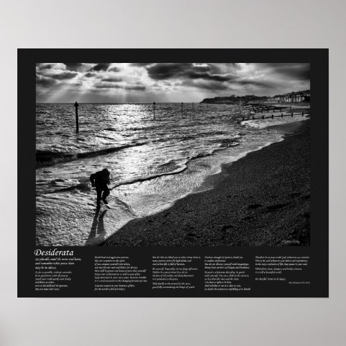 Desiderata Poem _ Caught by the Surf Poster