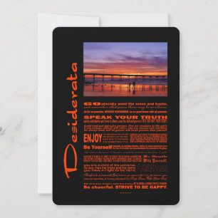 Desiderata Poem Colorful Sunset Behind The Pier