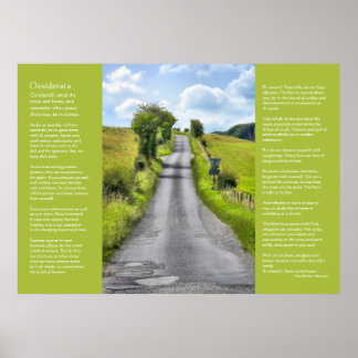 Desiderata Poem - Country Lane Poster