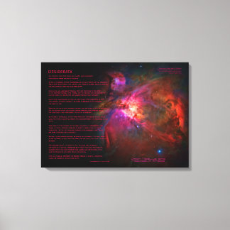 Desiderata Poem guidance - Orion Nebula Canvas Print