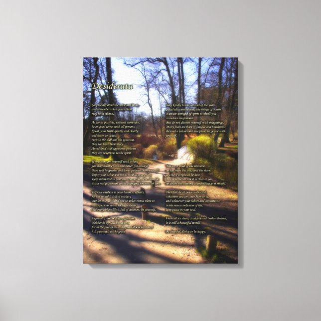Desiderata Poem - I Have Time Canvas Print (Front)