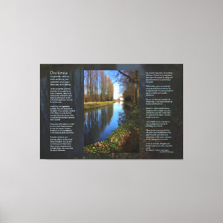 Desiderata Poem - Millhouse Canal Scene Canvas Print