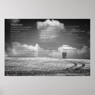 Desiderata Poem on Haystack And Tracks Poster