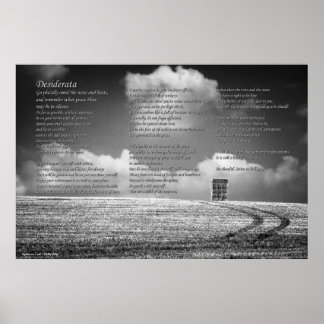 Desiderata Poem on Haystack And Tracks Poster