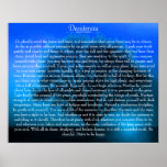 Desiderata Poem On Magical Blue Tree Poster at Zazzle