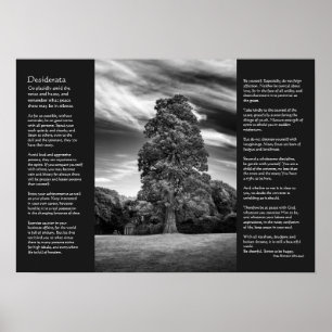 Desiderata Poem - Tree and Pavilions Poster