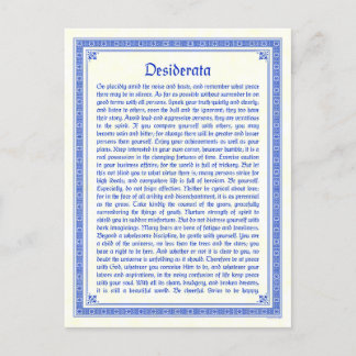 Desiderata Postcard