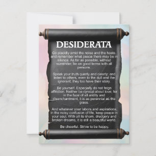 Desiderata Postcard