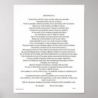 DESIDERATA POSTER