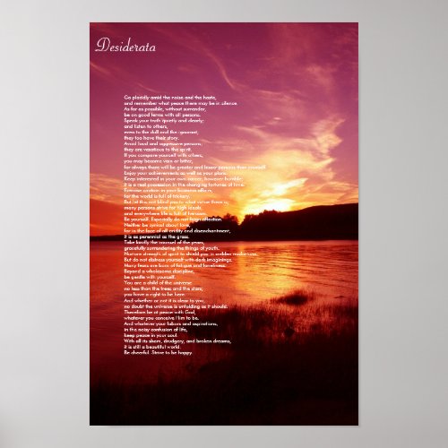 Desiderata Poster