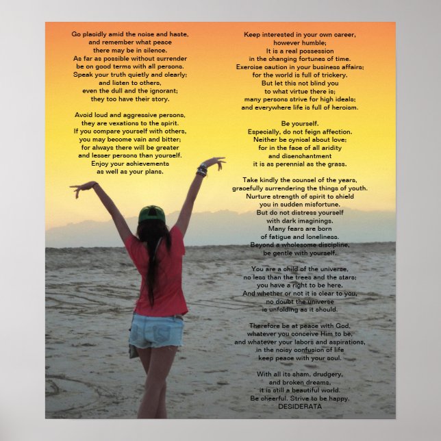 Desiderata Poster (Front)