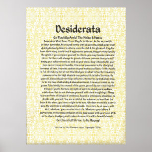 DESIDERATA Poster by Max Ehrmann MANY SIZES