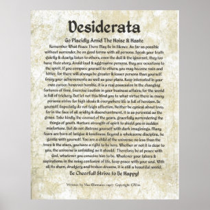 DESIDERATA Poster by Max Ehrmann MANY SIZES