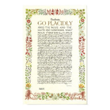 DESIDERATA Poster by Max Ehrmann - Wildflowers