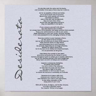 Desiderata Poster - Change Background Color