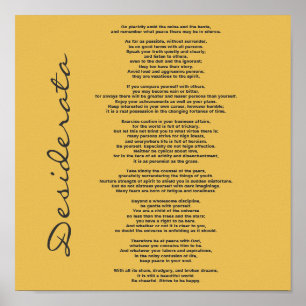 Desiderata Poster - Change Background Color