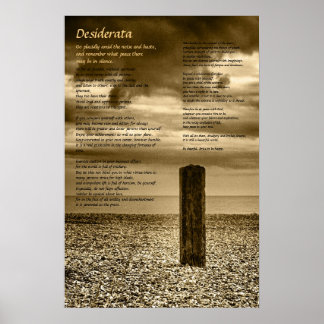 Desiderata poster - I Have Time