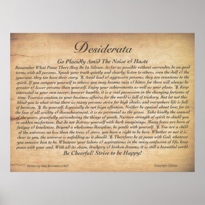 desiderata universe and good terms desiderata universe and good terms