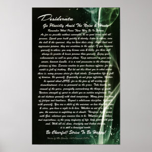 DESIDERATA Poster-Max Ehrmann-Smoking Champagne Poster