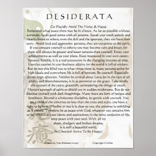 Desiderata Poster=Meditating Yoga Yin Yang Design Poster