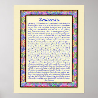 Desiderata poster print