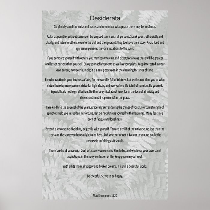 Desiderata Posters