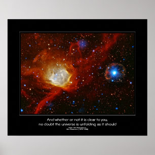 Desiderata quote - Celestial Bauble Poster