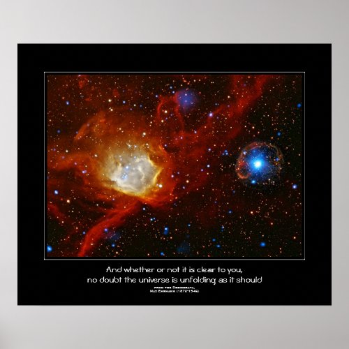 Desiderata quote _ Celestial Bauble Poster