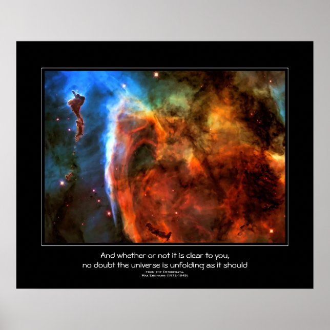 Desiderata quote - Keyhole Nebula space image Poster (Front)