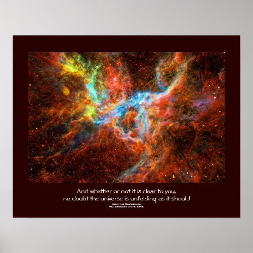 Desiderata quote _ Tarantula Nebula star formation Poster