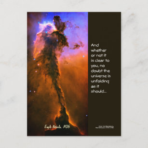 Desiderata Quote - Tower in Eagle Nebula, M16 Postcard