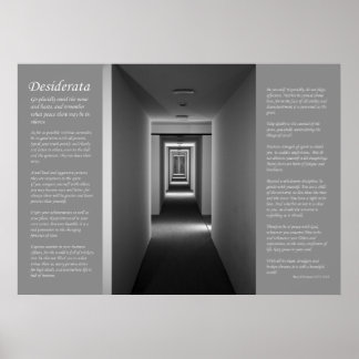 Desiderata - Receding Corridor Poster