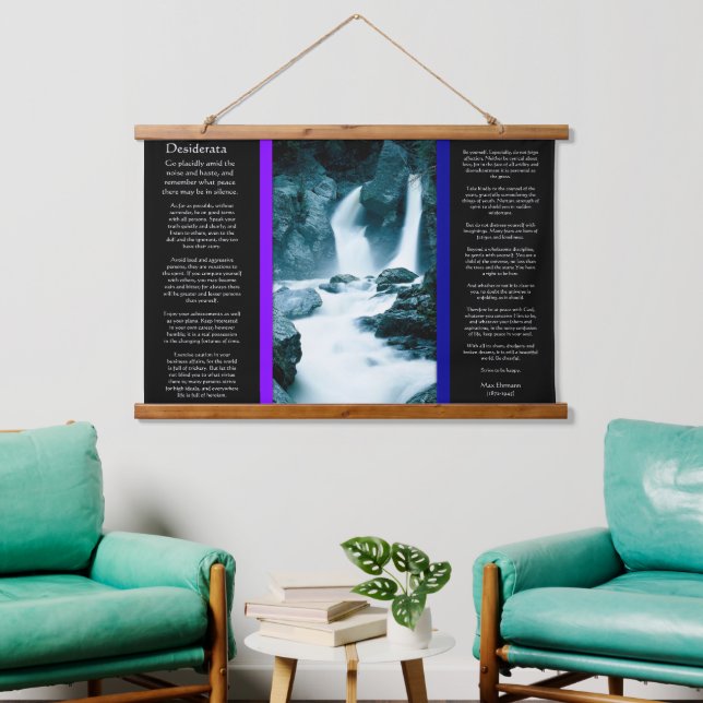 DESIDERATA rocky valley waterfalls  Hanging Tapestry (Living Room)