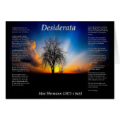 Desiderata silhouette of a willow tree (Front Horizontal)
