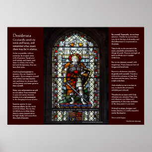 Desiderata - St George stained glass window Poster