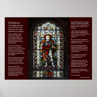 Desiderata - St George stained glass window Poster