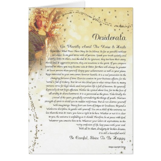 DESIDERATA Starry Guardian Angel (Front)
