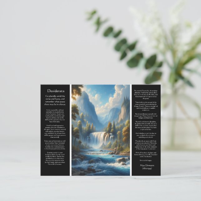 Desiderata Stillness in the Stream Postcard (Standing Front)